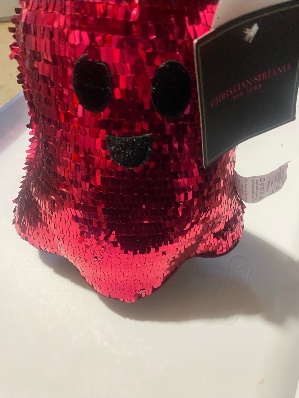 Christian Siriano pink Sequin Ghost decor